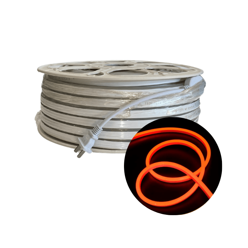 Metro Manguera Neon LED Naranja 6W 110V Resitente Al Agua - Wattko